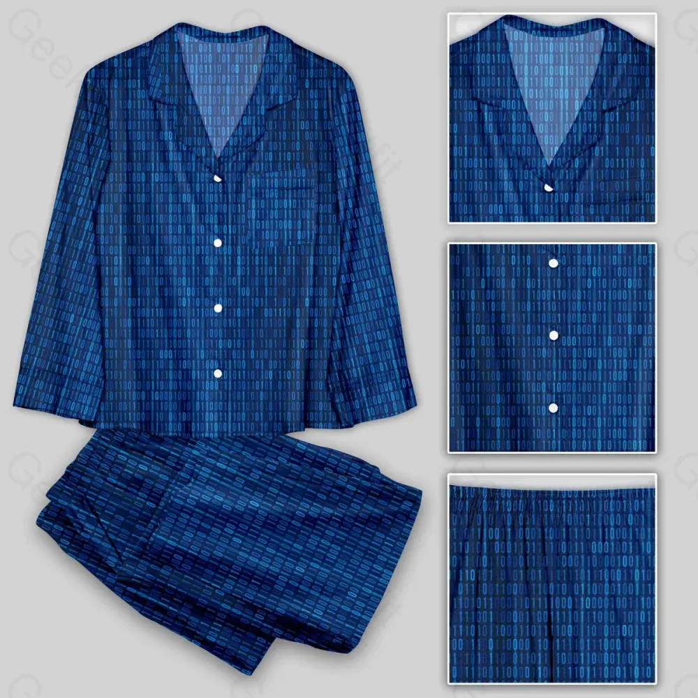 Binary Computer 1s and 0s Blue Pajamas Set