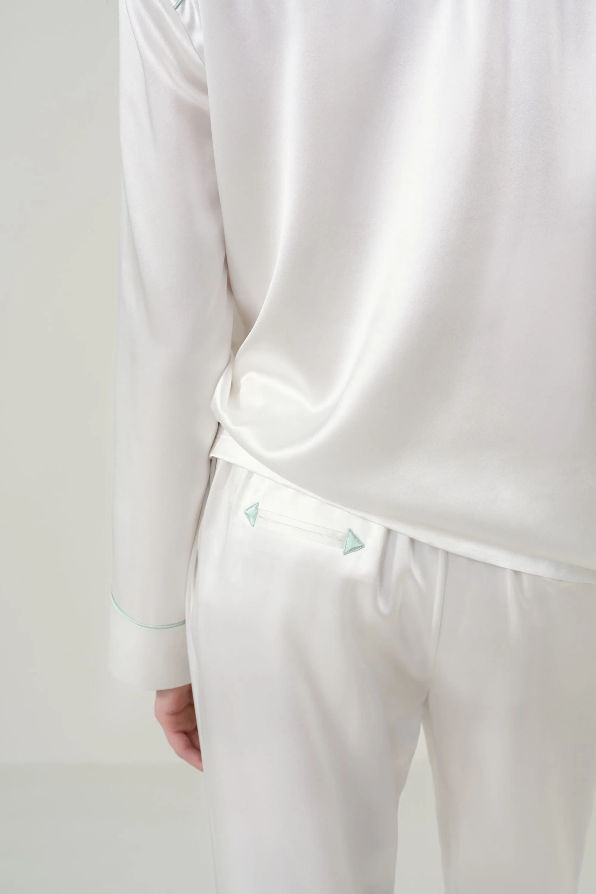 Cactus Embroidered Silk Pyjama Set