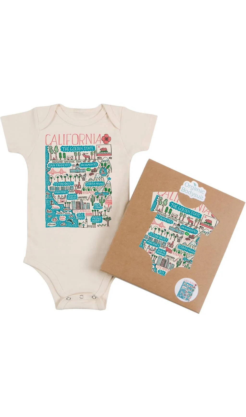 California Boutique Map Art Bodysuit Or Tee Shirt