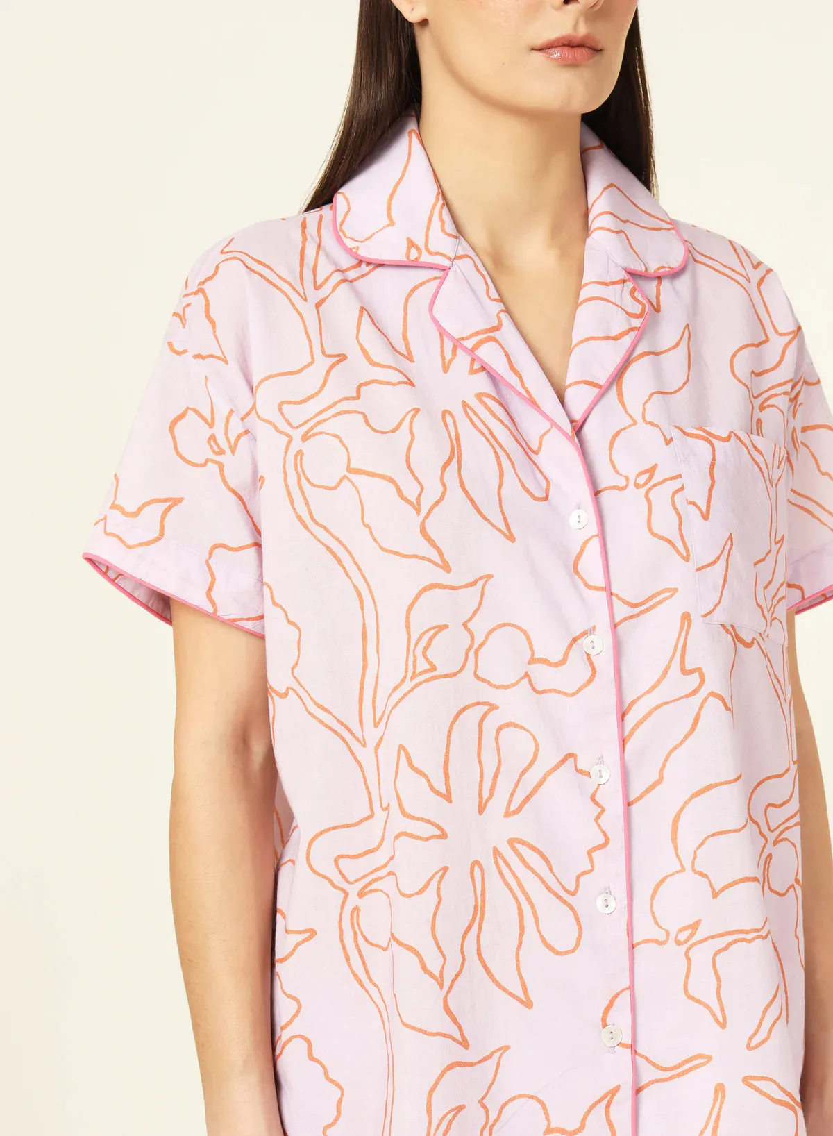 cotton pj short set