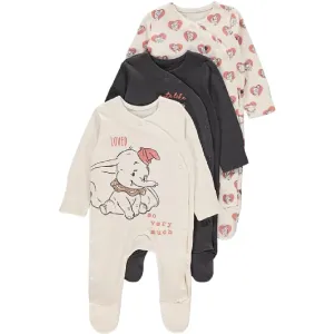 DISNEY ANIMALS 3pk Sleepsuits