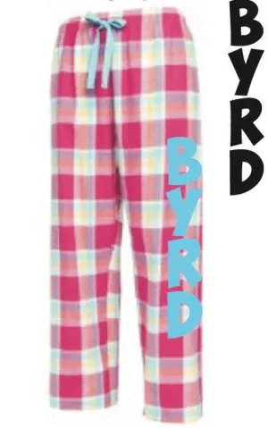 Flannel Pants <br>CARRIBEAN CRUSH with LIGHT BLUE INK