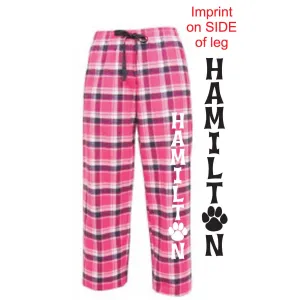 FLANNEL PANTS <br>PINK & NAVY PLAID