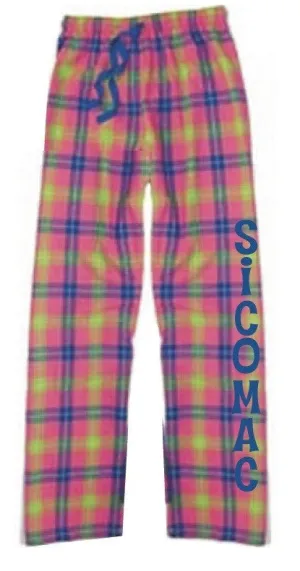 Flannel Pants <br>POPSICLE PLAID with BLUE INK