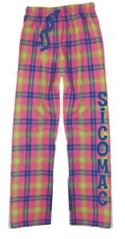 Flannel Pants <br>POPSICLE PLAID with BLUE INK