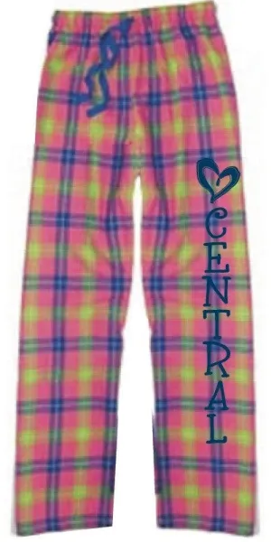 Flannel Pants <br>POPSICLE PLAID with WHITE INK