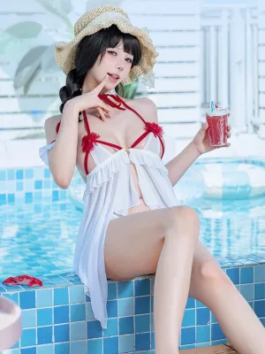 Floral Open Front Lingerie Dress