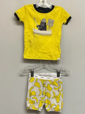 Gap Size 12M Yellow & Blue Bananas Cotton Infant Boys Pajamas