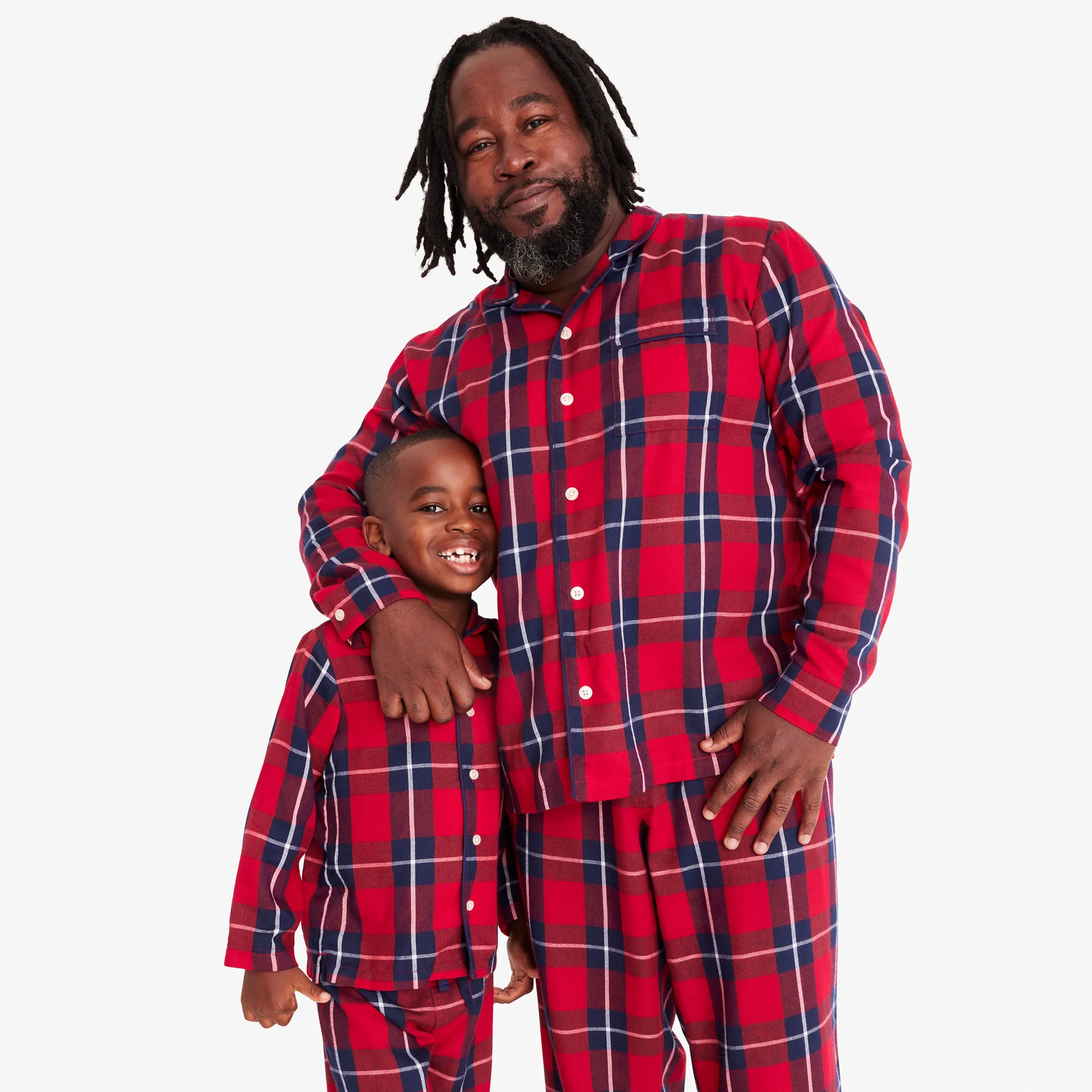 Kids plaid flannel PJ top