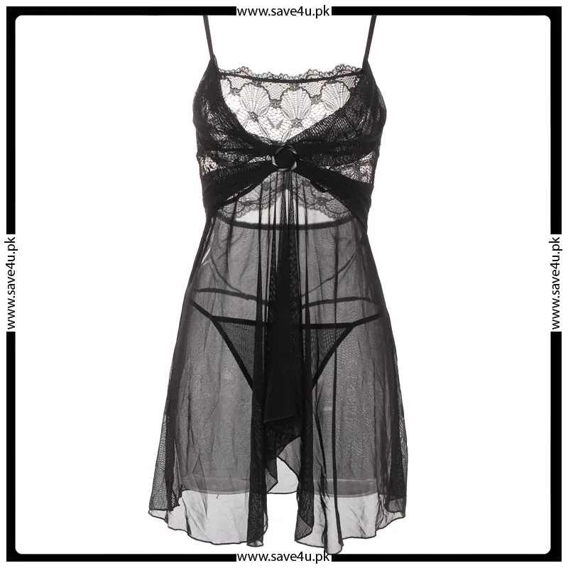 Ladies Soft Mesh Short Babydoll Lingerie Nightwear