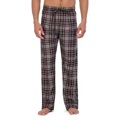 Open Box - Hanes Premium Men's 2pc Plaid Comfort Fleece Sleep Pajama Set - Red/Black S