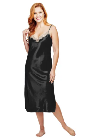 Shadowline Nightgown Slip Satin Charmeuse Ballet Length