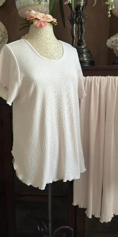 Short Sleeve Long Top & Palazzos Check Collection