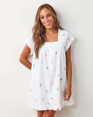 Sweet Wishes - Pintuck Nightgown - Cloud