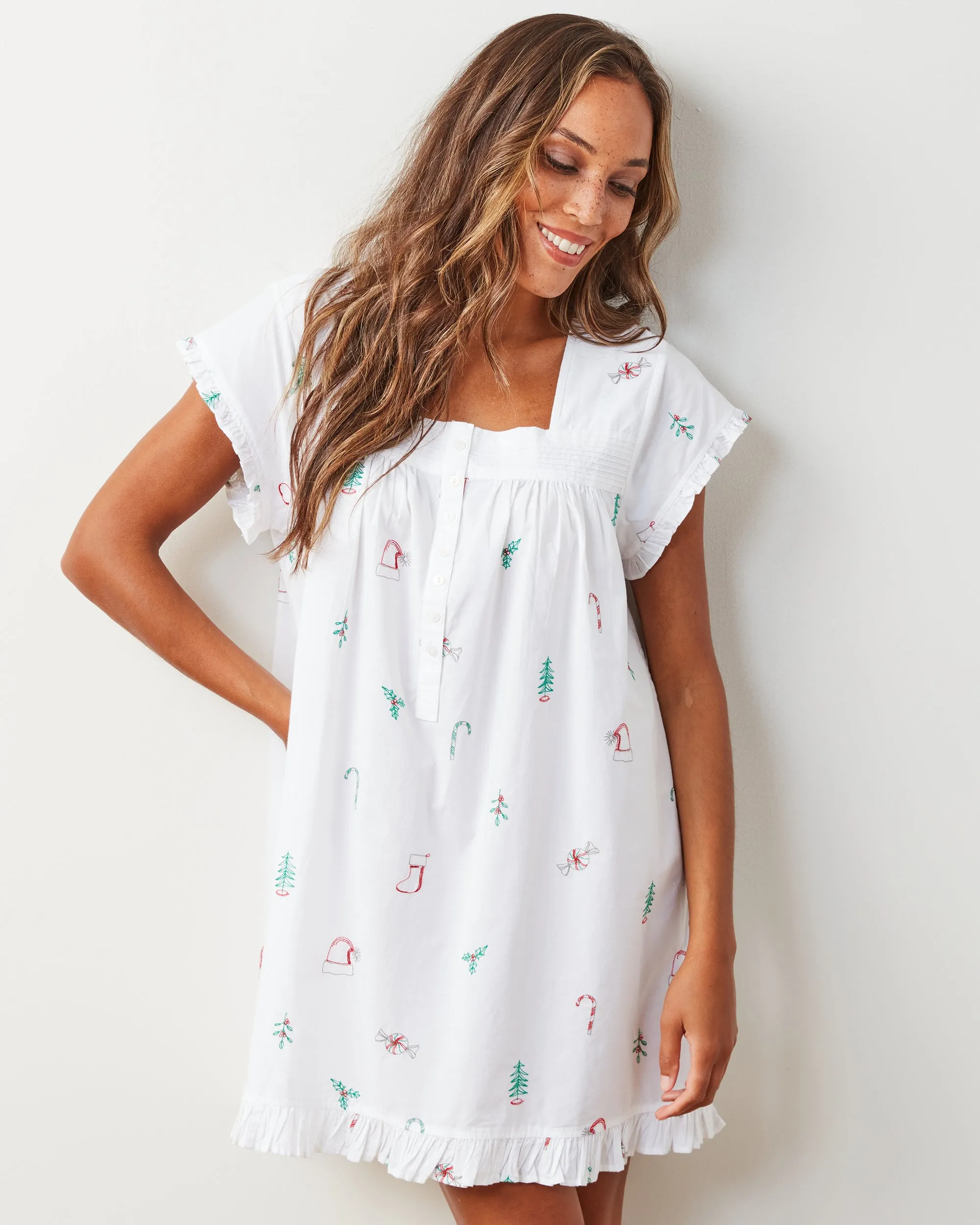 Sweet Wishes - Pintuck Nightgown - Cloud
