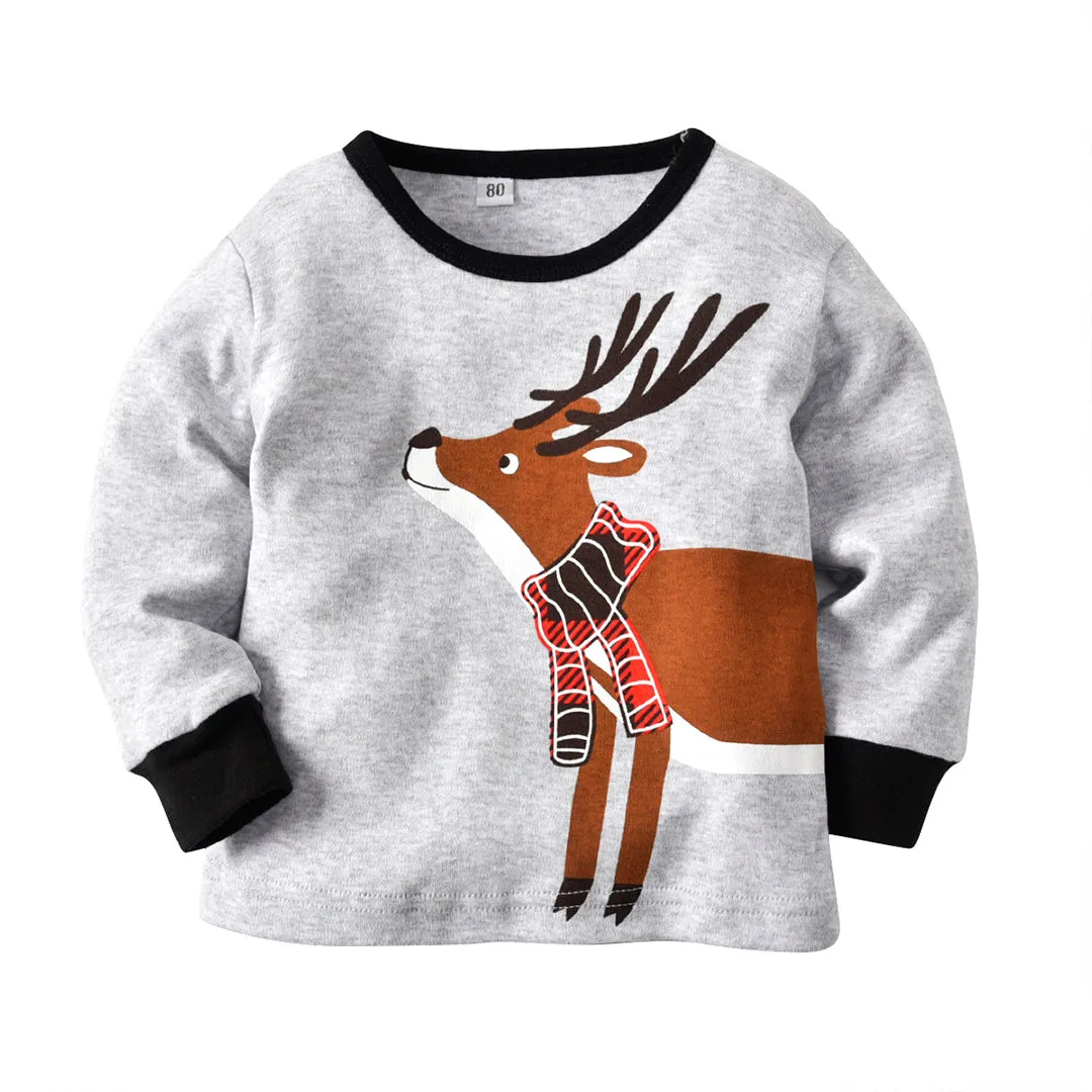 Two Piece Christmas Reindeer Pajamas