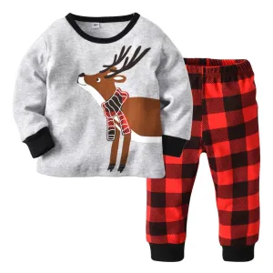 Two Piece Christmas Reindeer Pajamas
