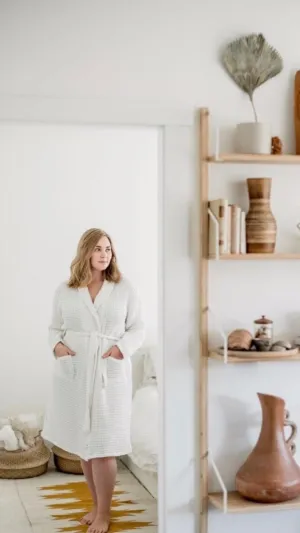 Waffle Knit Bath Robe