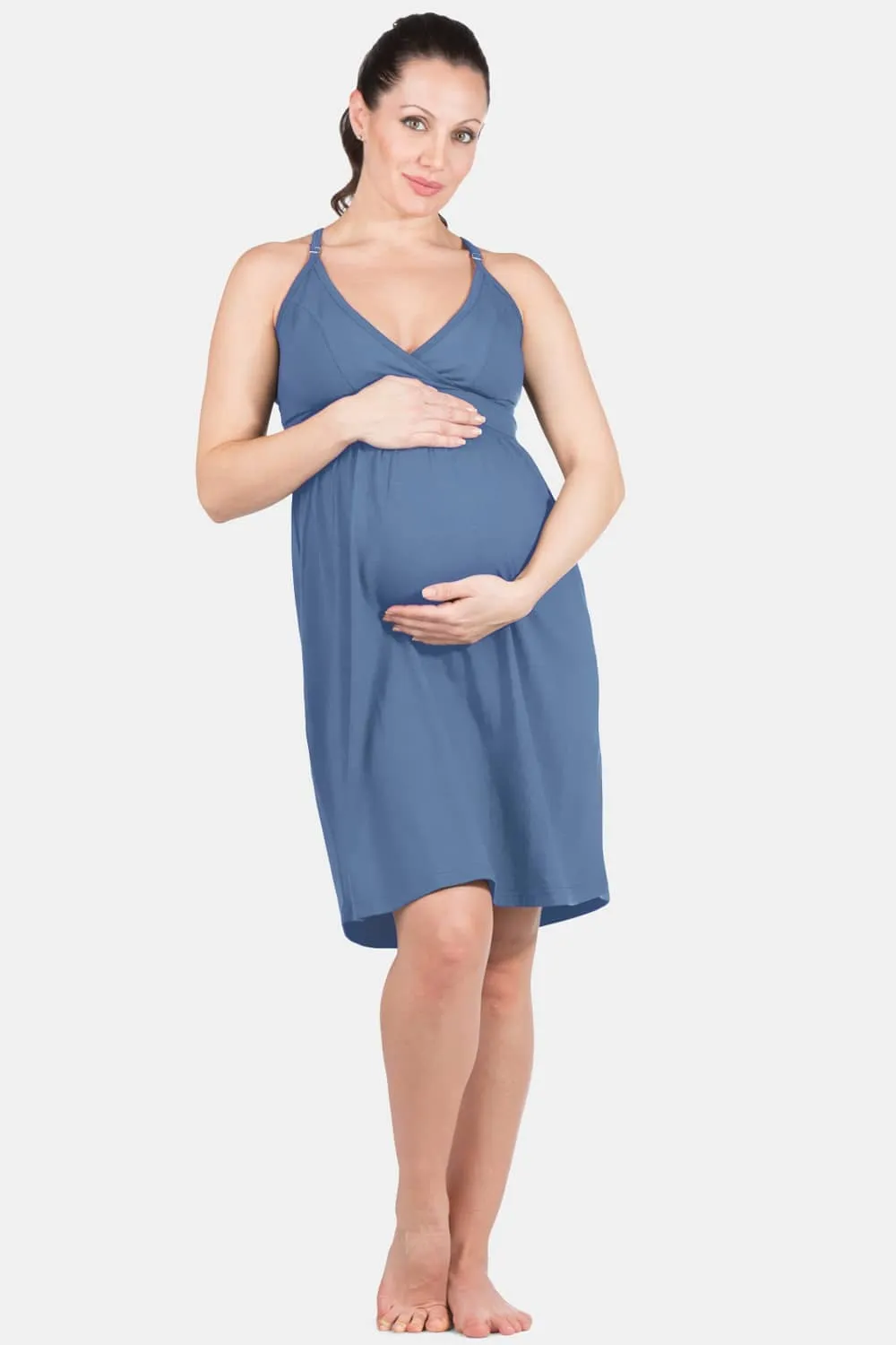 Wireless EcoFabric™ Maternity Nursing Nightgown - OUTLET - FINAL SALE
