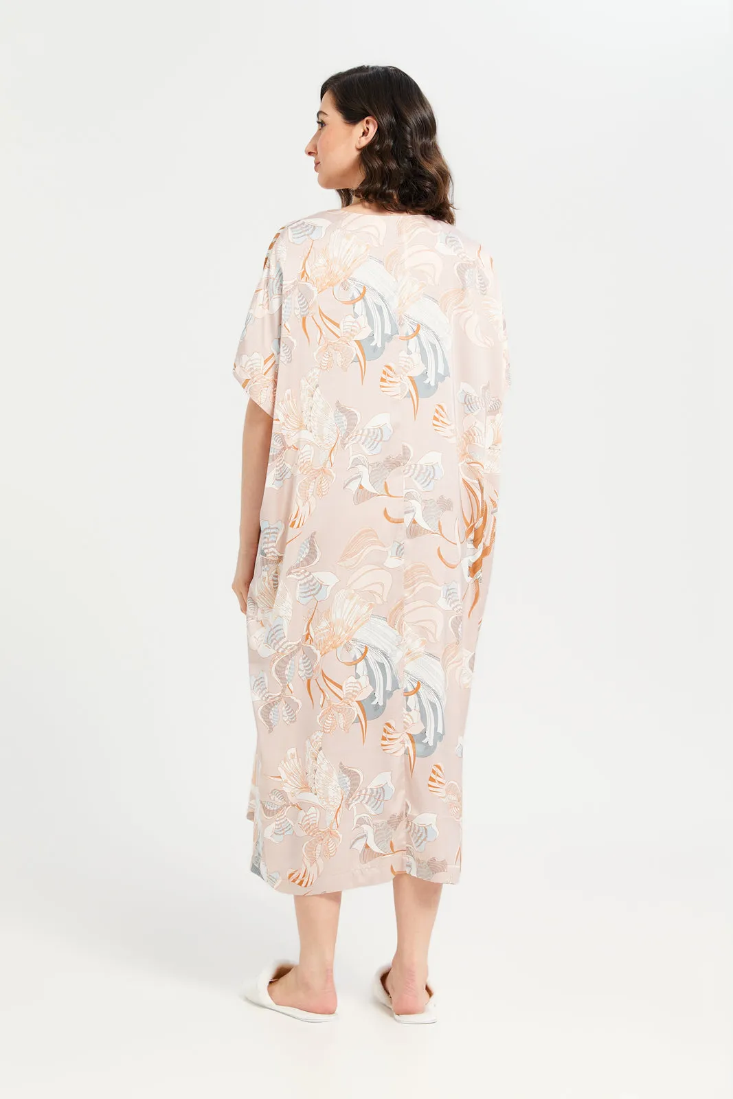 Women Assorted Printed Kaftan Satin Nightgown