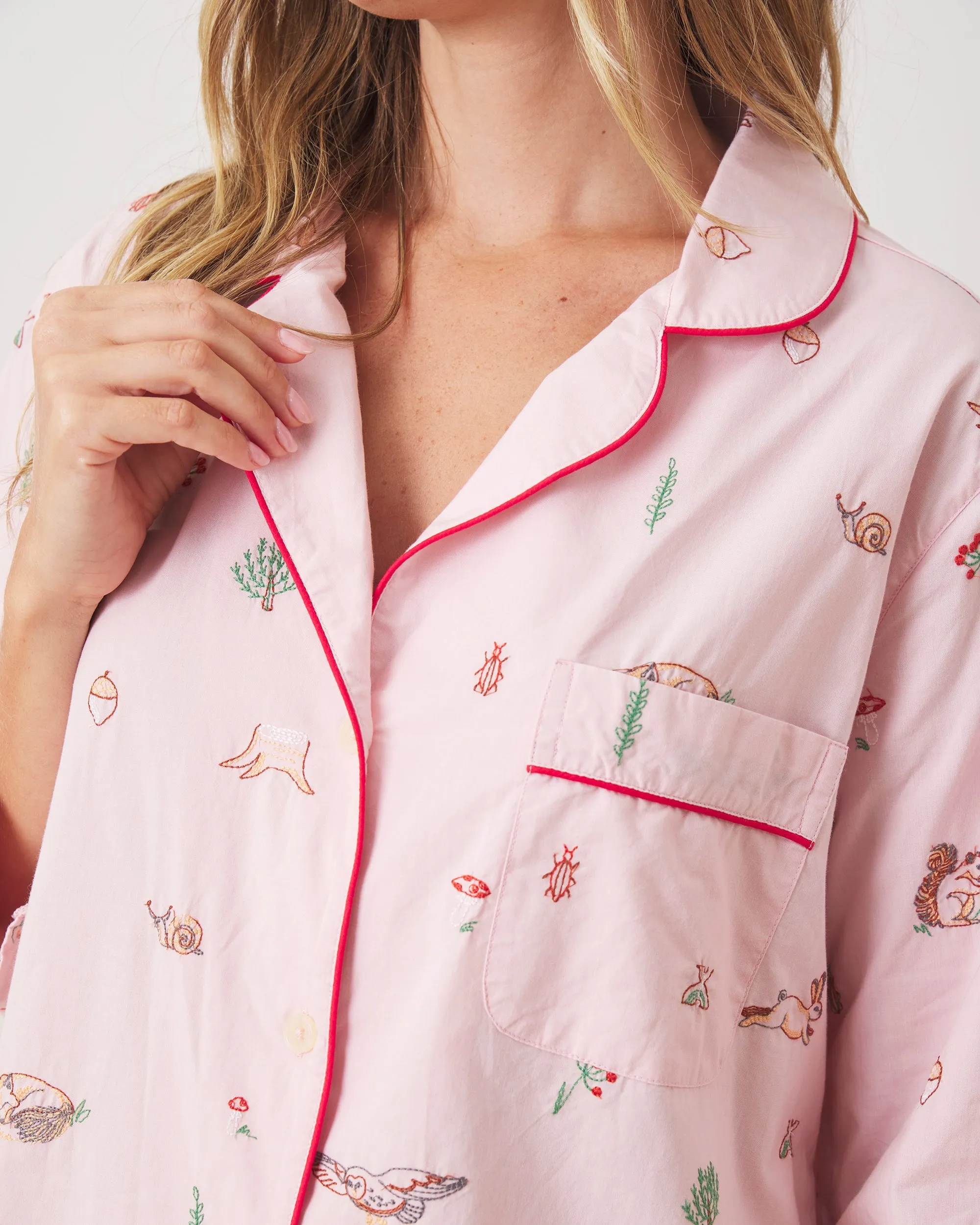 Woodland Storybook - Sleep Shirt - Blush
