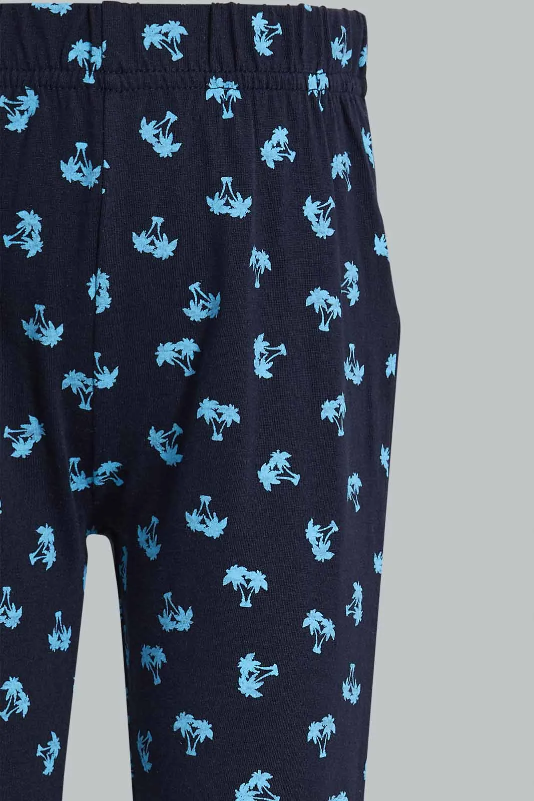 Yellow And Blue Beach Theme Pyjama Set For Baby Boys (Pack of 2)