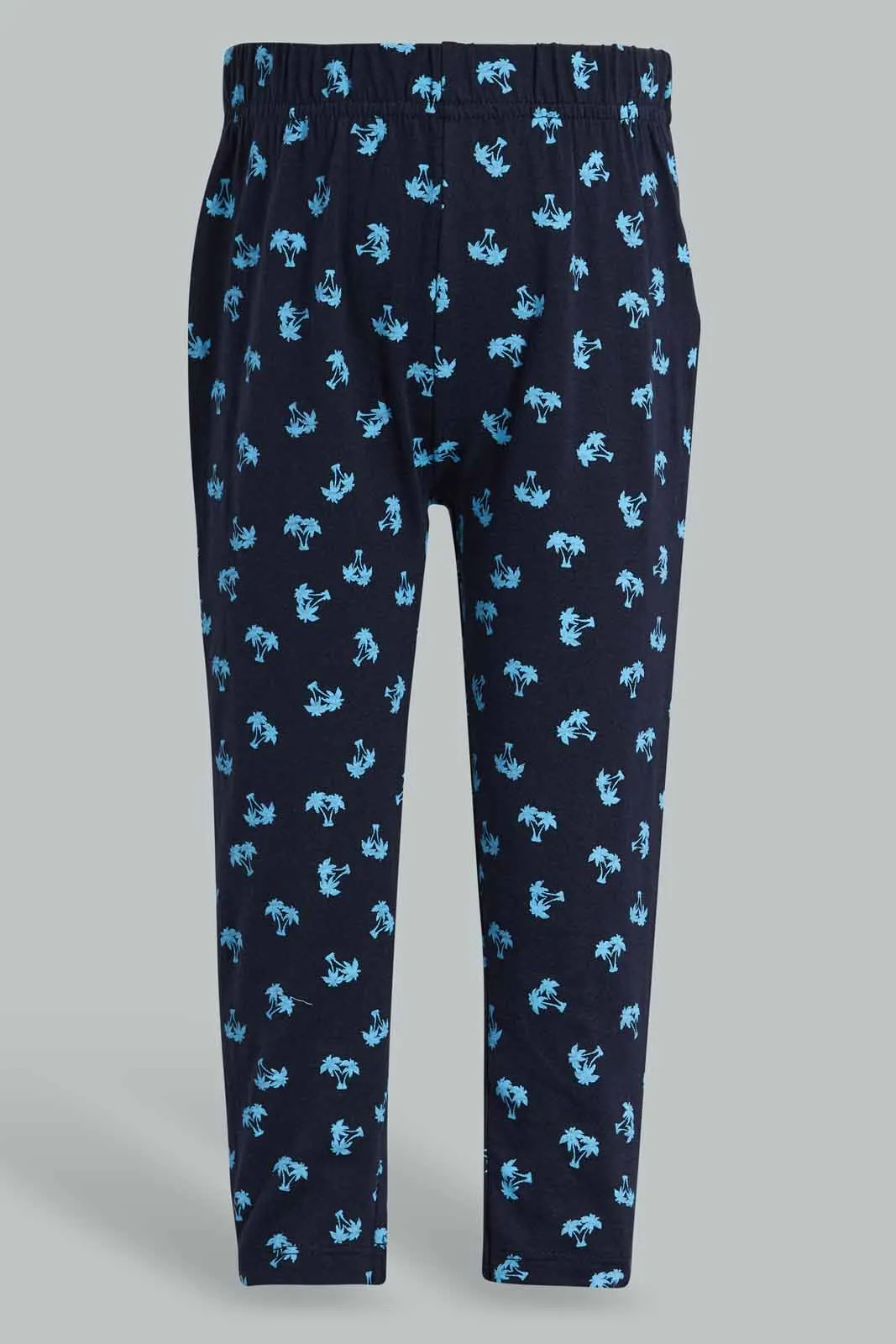 Yellow And Blue Beach Theme Pyjama Set For Baby Boys (Pack of 2)